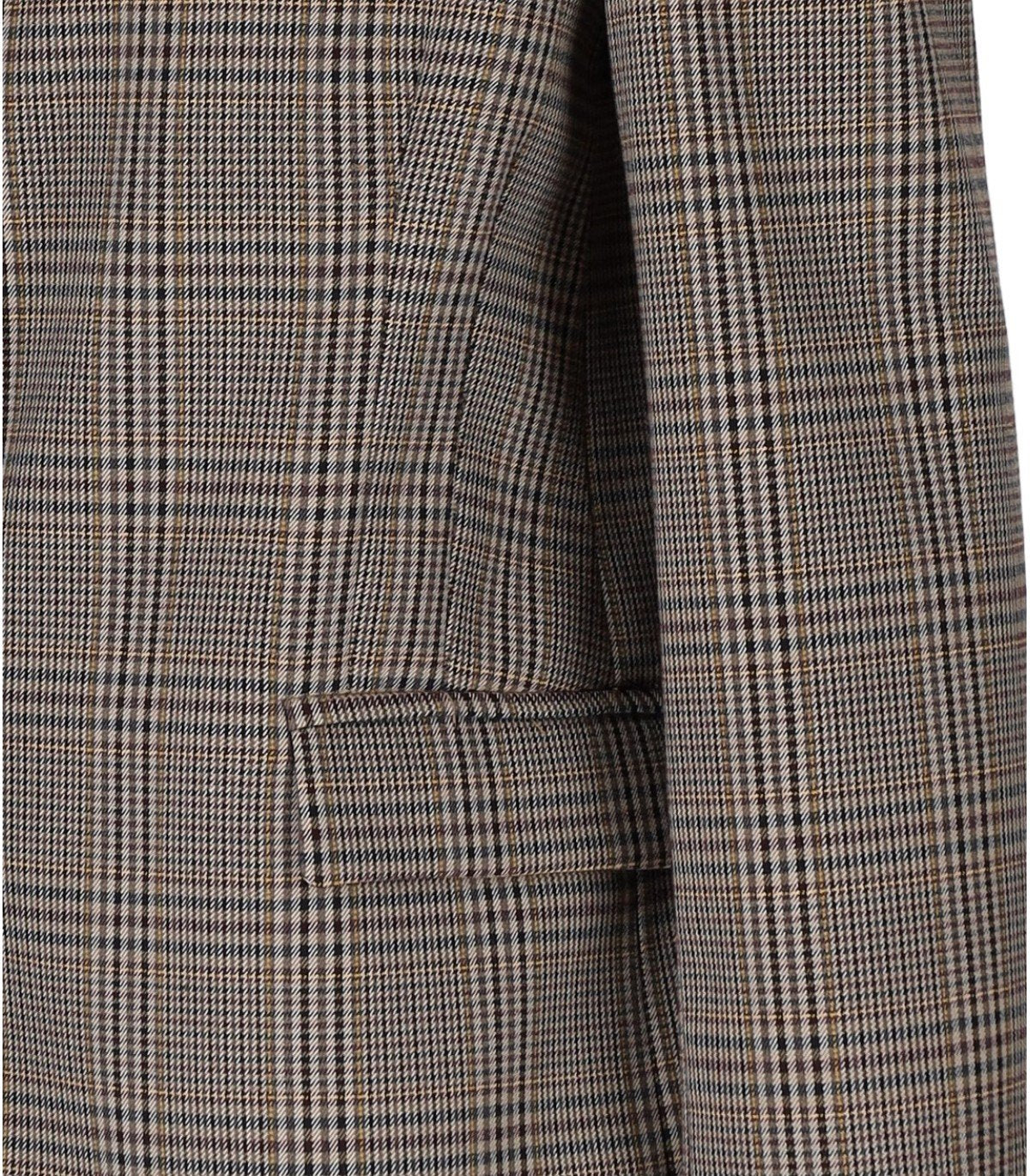 K.K. BEIGE CHECK SINGLE-BREASTED BLAZER