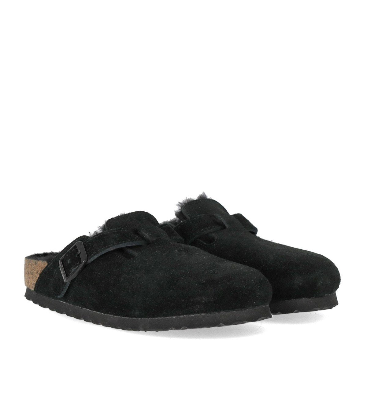 BIRKENSTOCK BOSTON SHEARLING BLACK CLOG