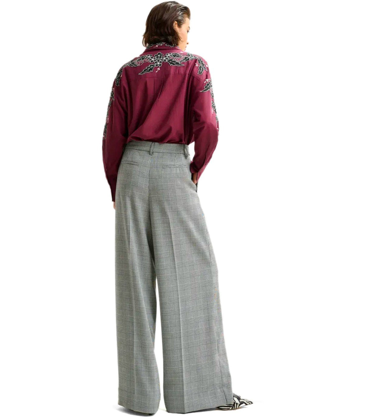 ESSENTIEL ANTWERP INVEST GRAUE WIDE LEG HOSE