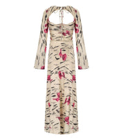 GANNI IVORY LONG SATIN DRESS