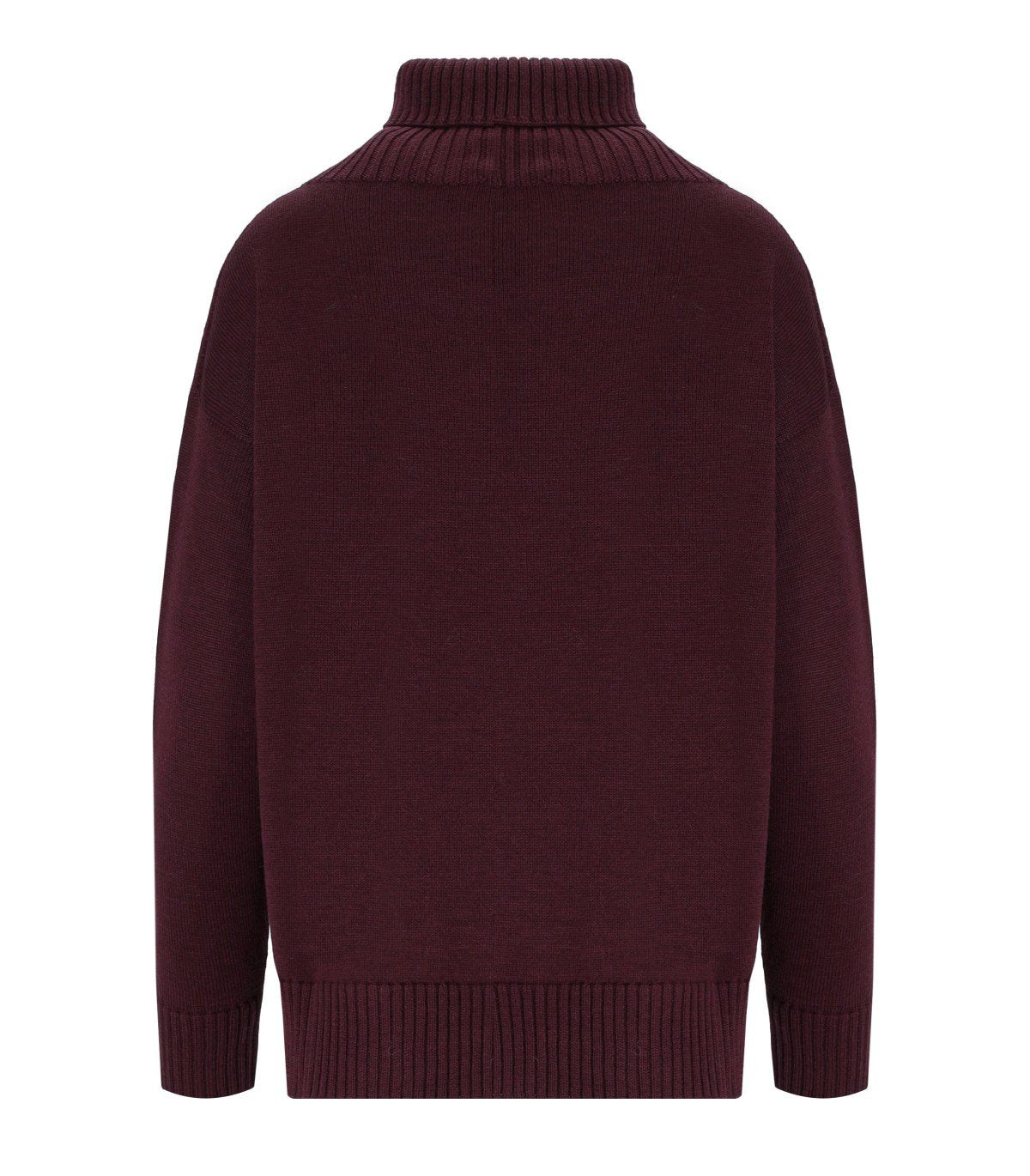 MM MAX MARA MINO BURGUNDY TURTLENECK SWEATER