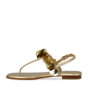 MICHAEL KORS LORETTA GOLDENER ZEHENTRENNER SANDALE
