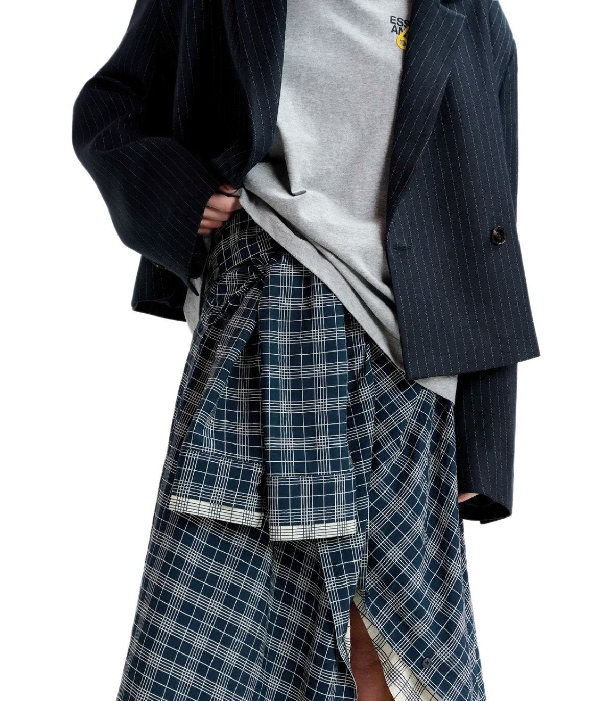 ESSENTIEL ANTWERP IXCHEL NAVY BLUE SKIRT
