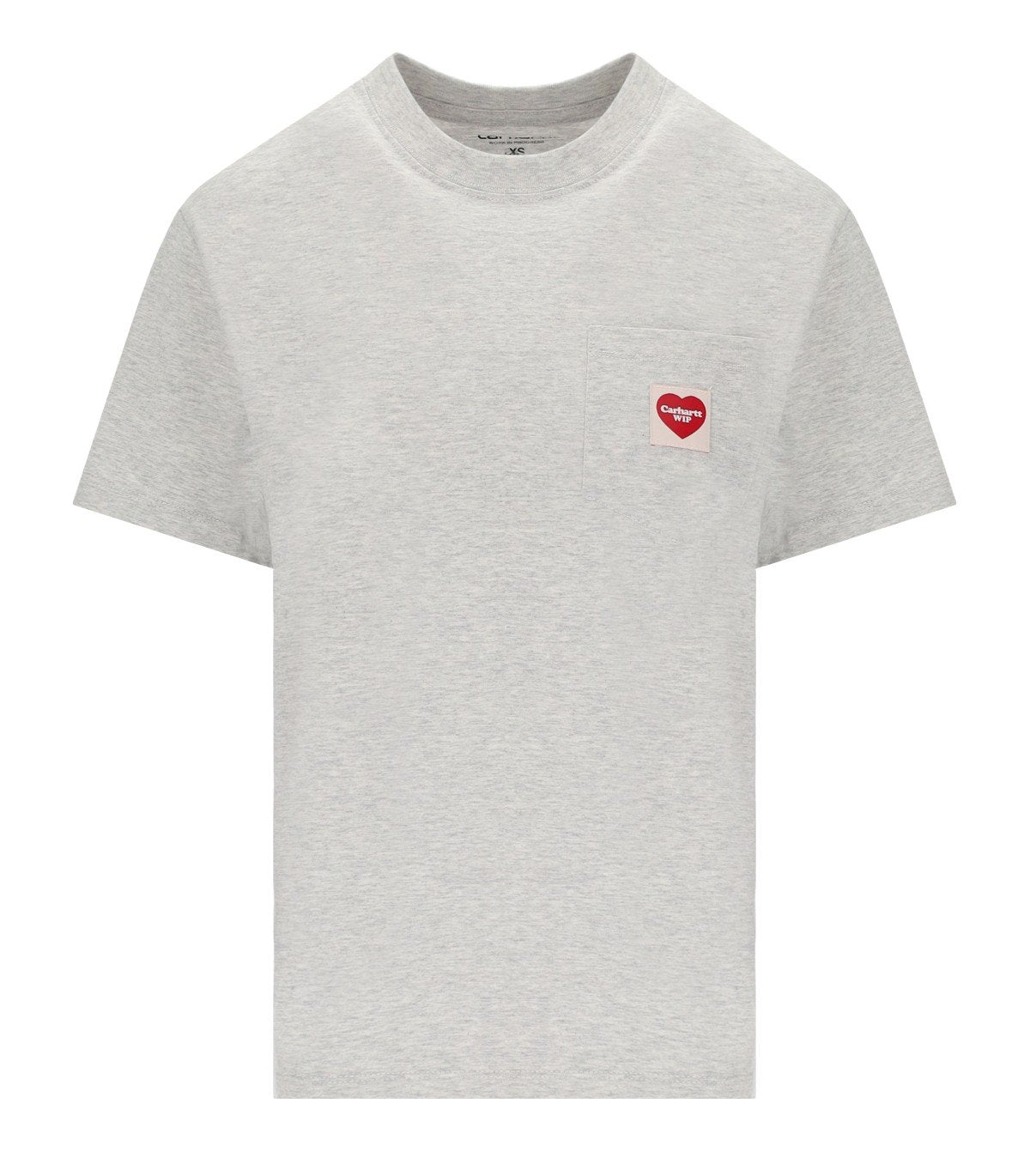 CARHARTT WIP W' S/S POCKET HEART GREY T-SHIRT