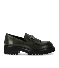 GUGLIELMO ROTTA WAU MILITARY GREEN LOAFER - 36.5