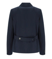 MAX MARA WEEKEND TAPPETO BLUE DOUBLE-BREASTED BLAZER