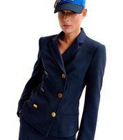 CHAQUETA DE DOBLE BOTONADURA AZUL MARINA ESSENTIEL ANTWERP
