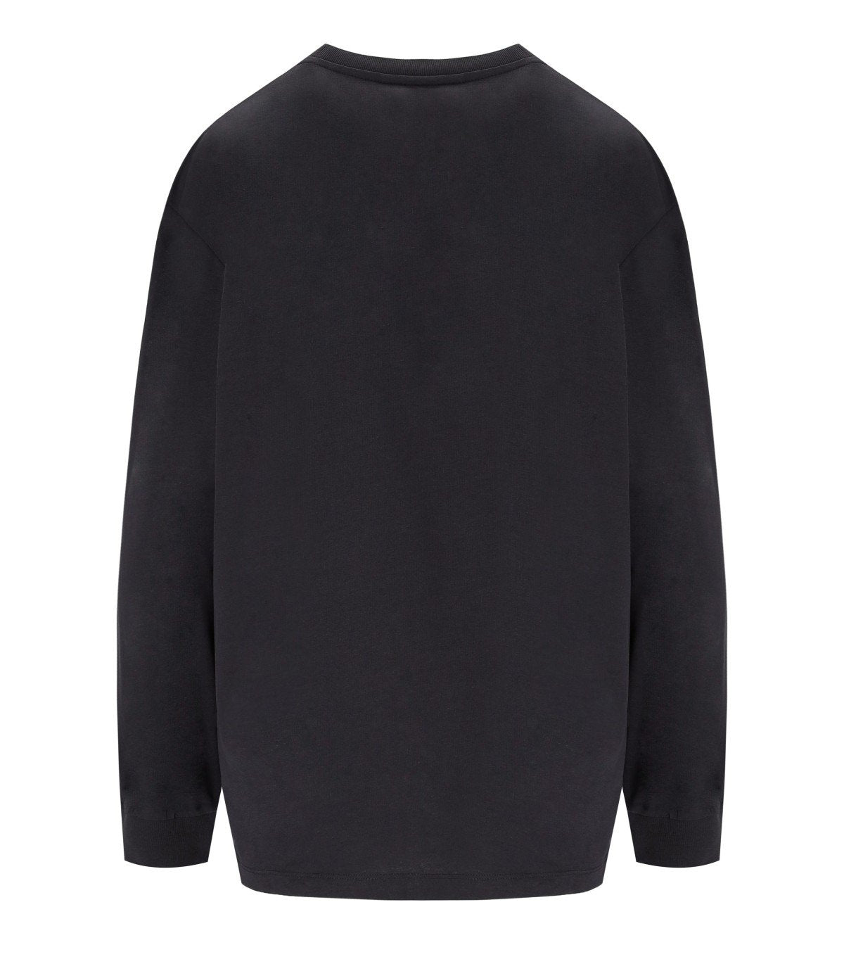 GANNI ROSE ANTHRACITE GREY LONG SLEEVE T-SHIRT