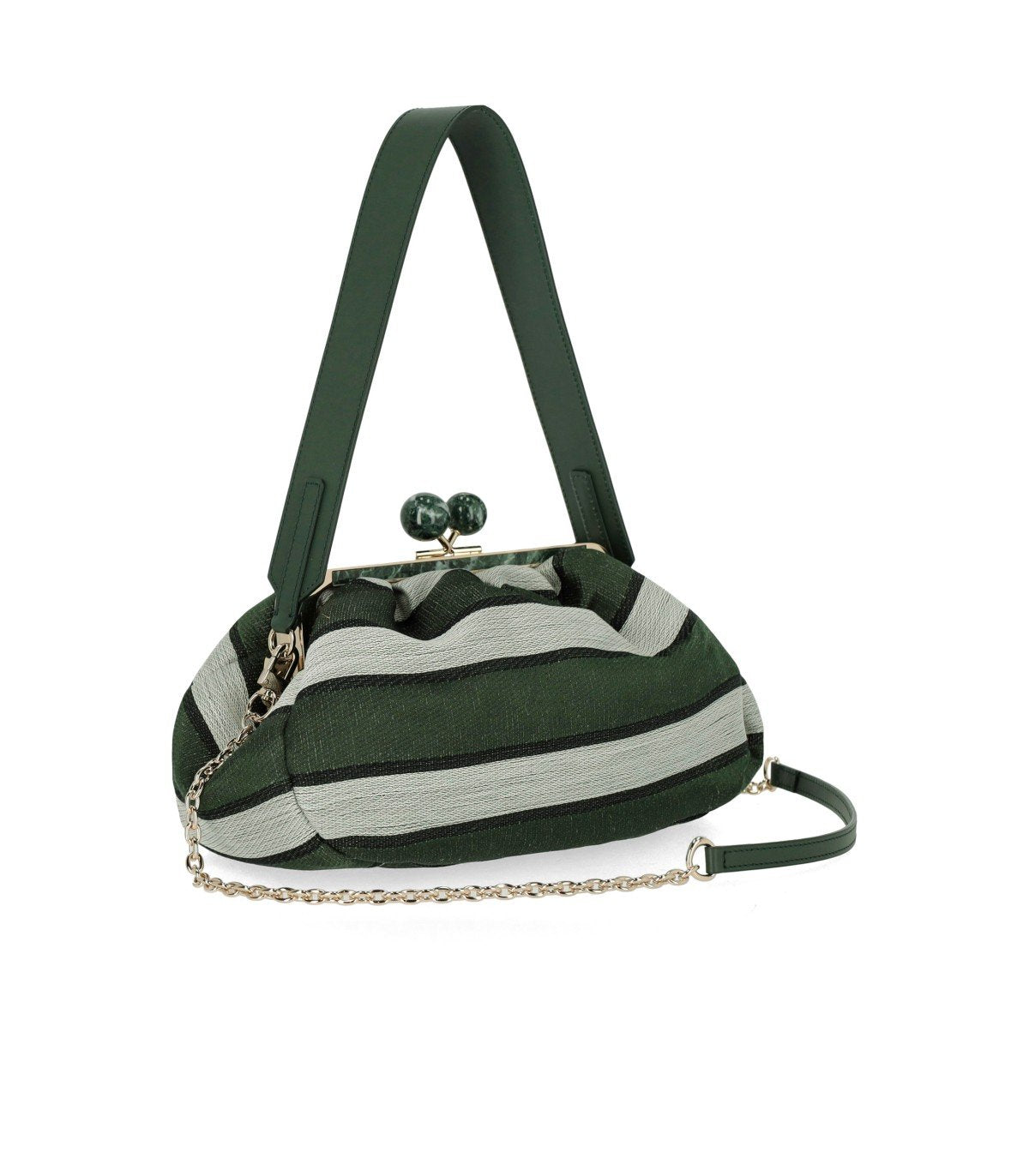 MAX MARA WEEKEND PASTICCINO ITALIANROOTS MEDIUM GREEN CLUTCH BAG