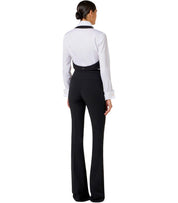 ELISABETTA FRANCHI WEISSES HEMD MIT WESTE UND KRAWATTE