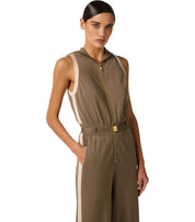 ELISABETTA FRANCHI BEIGE STRICK-JUMPSUIT