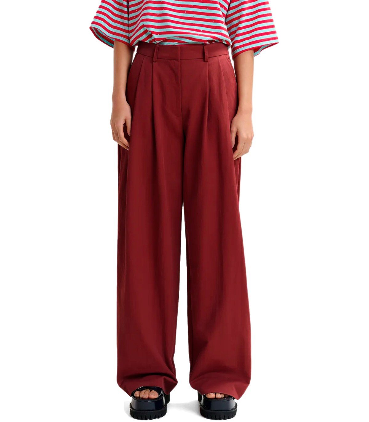 PANTALONE JAZMINE BORDEAUX ESSENTIEL ANTWERP