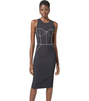 ELISABETTA FRANCHI BLACK SHEATH DRESS