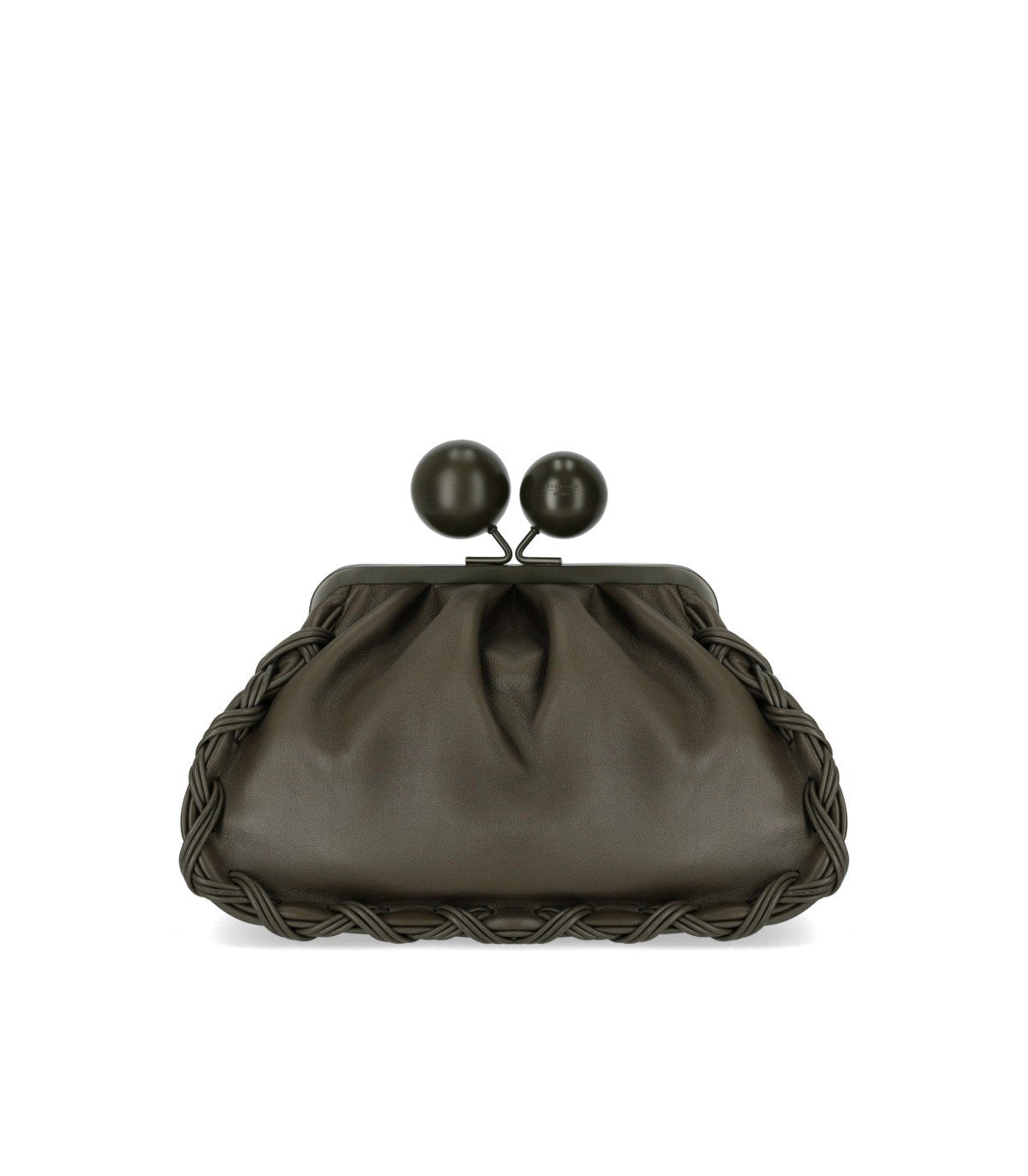 MAX MARA WEEKEND PASTICCINO LECITO MEDIUM KHAKI GREEN CLUTCH