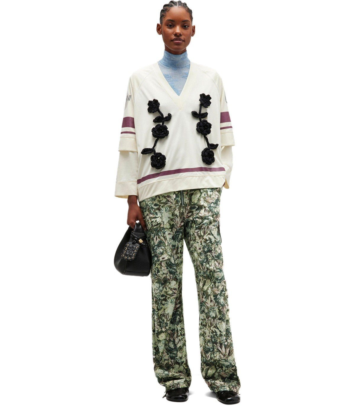 GANNI JADEITE TWILL PANTS