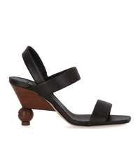 MAX MARA WEEKEND AFFETTO EBONY HEELED SANDAL - 38