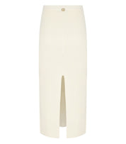 TWINSET WEISSER MIDI-STRICKROCK