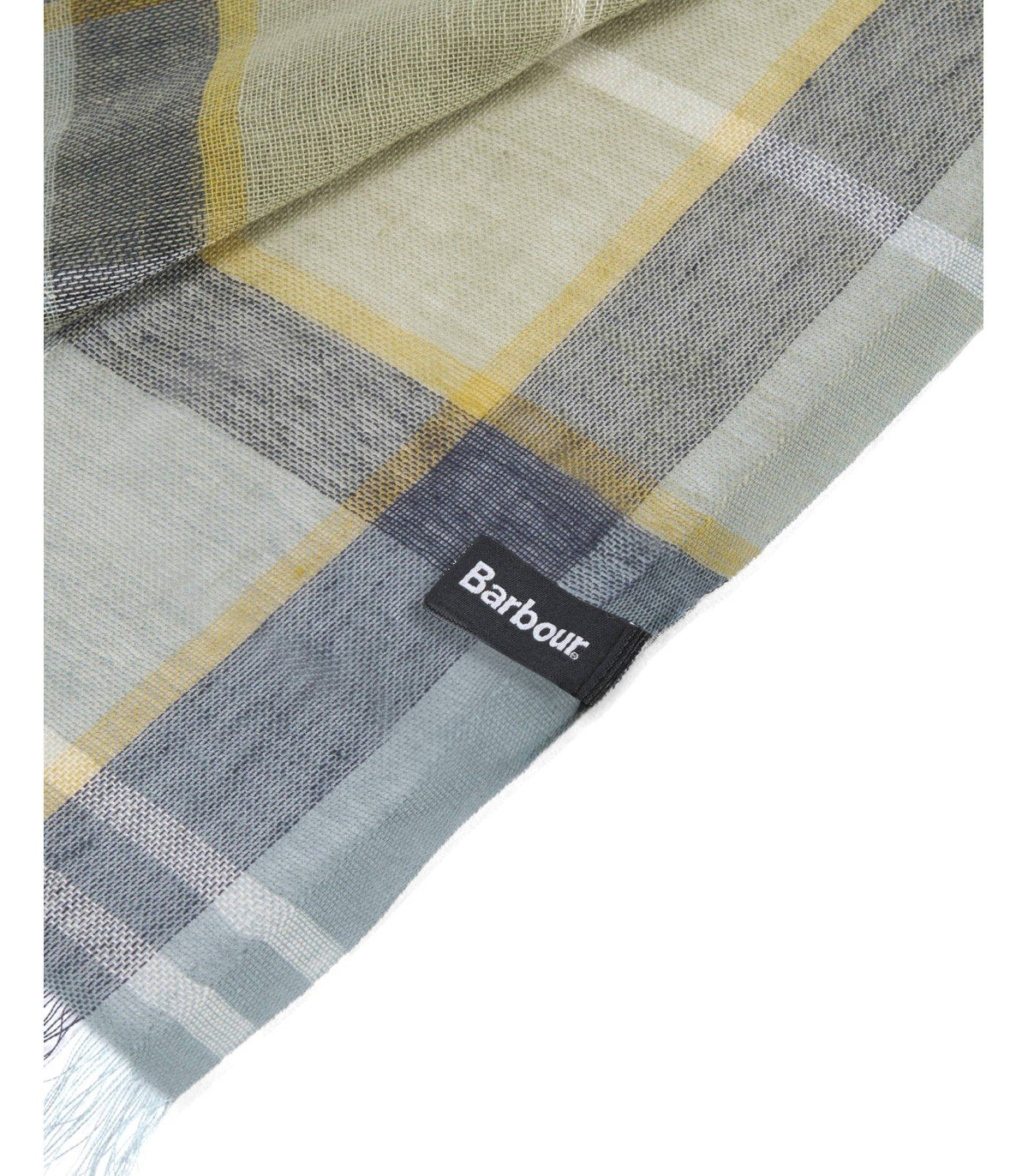 BARBOUR WELTON GROEN EN BLAUW SJAAL