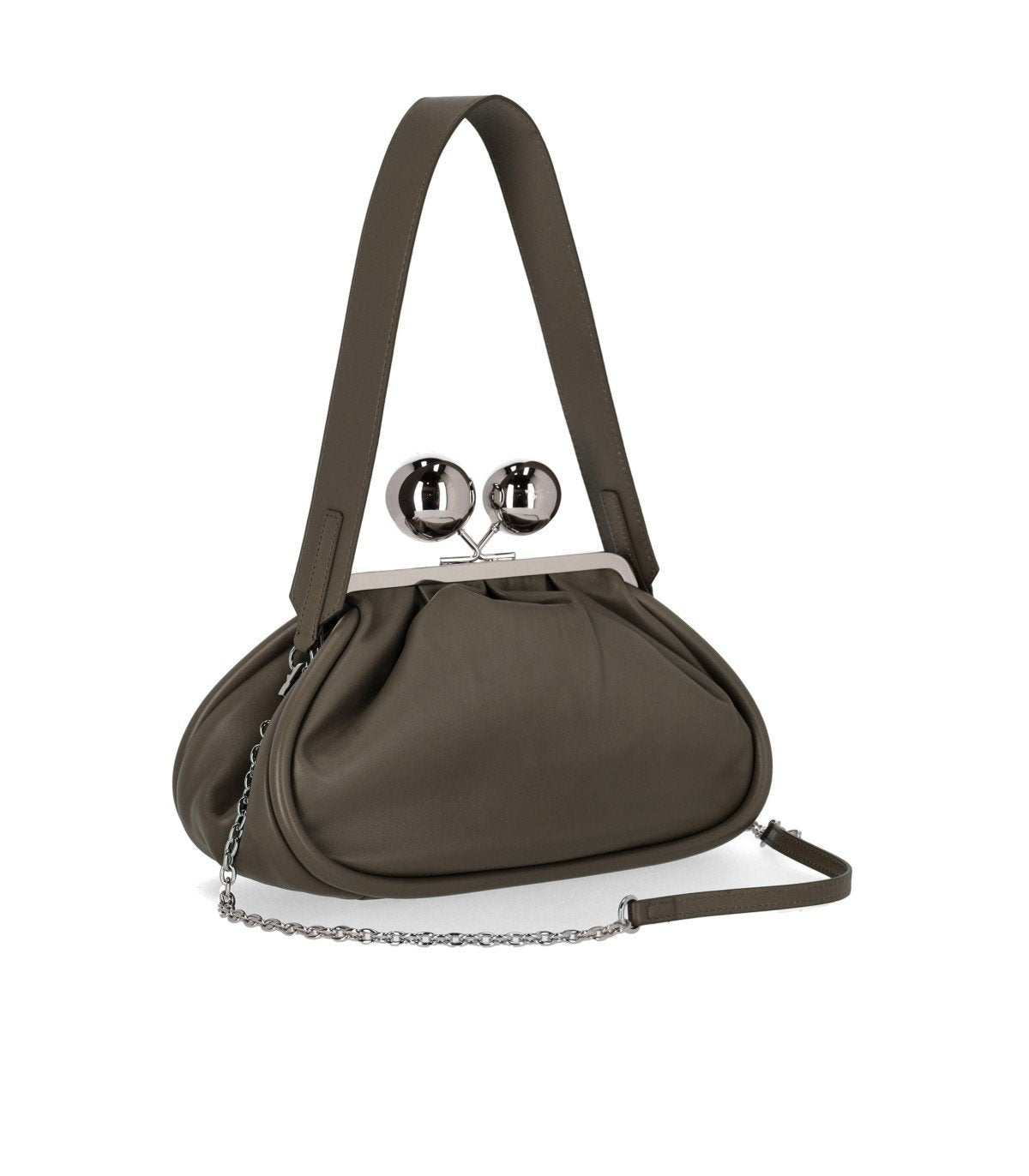 MAX MARA WEEKEND PASTICCINO MILVANEW MEDIUM MUD CLUTCH