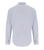 B-D BAGGIES BRAD WHITE BLUE MICRO-STRIPES SHIRT