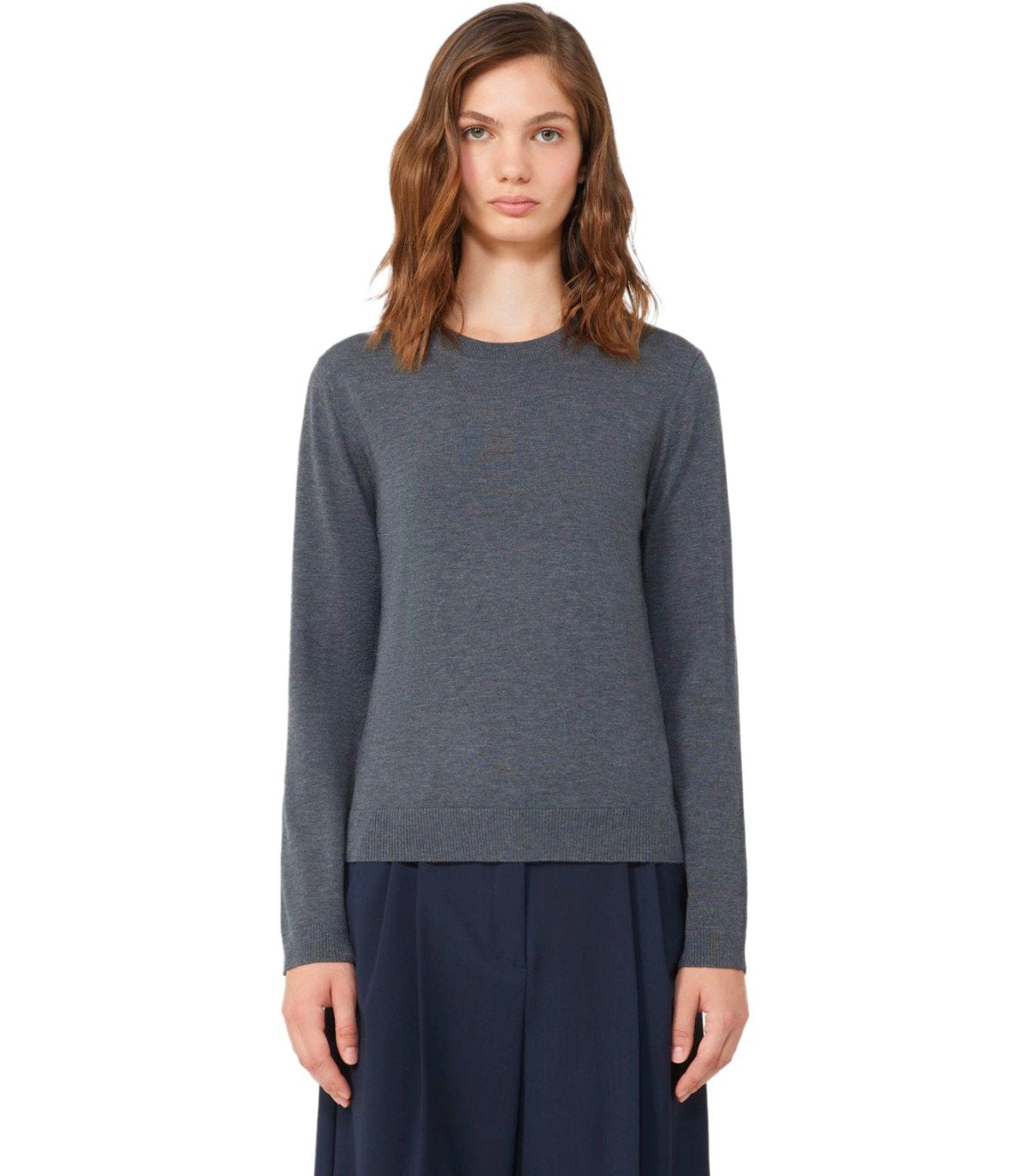 MAX MARA WEEKEND SICILIA GRIJS TRUI MET RONDE HALS