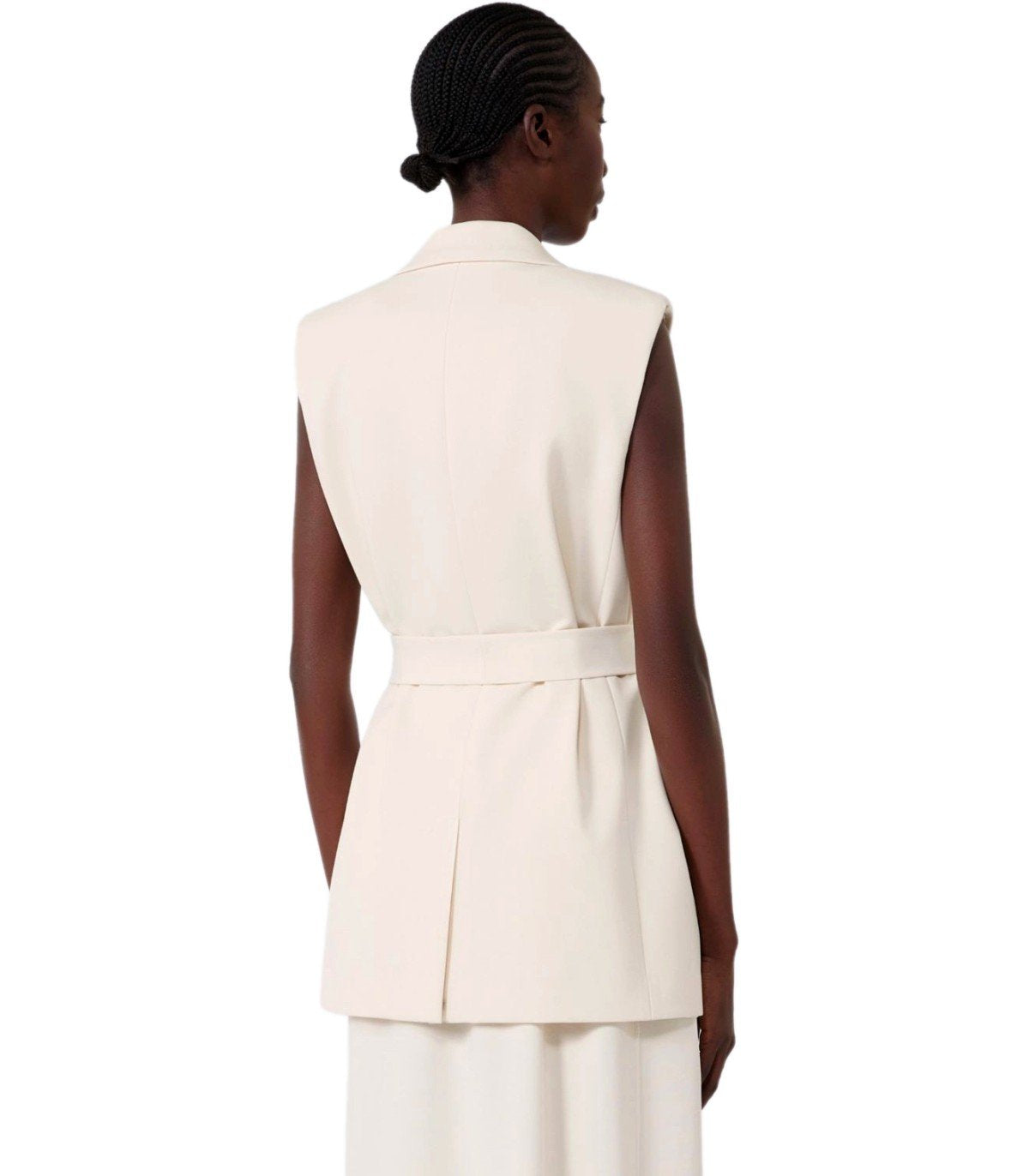 CHALECO CON CINTURÓN FIORE MARFIL MAX MARA WEEKEND