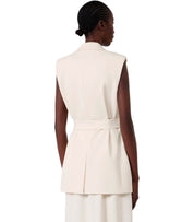 CHALECO CON CINTURÓN FIORE MARFIL MAX MARA WEEKEND