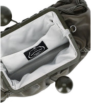 MAX MARA WEEKEND PASTICCINO LECITO MEDIUM KHAKI GREEN CLUTCH