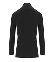 ELISABETTAFRANCHI BLACK RIBBED TURTLENECK SWEATER