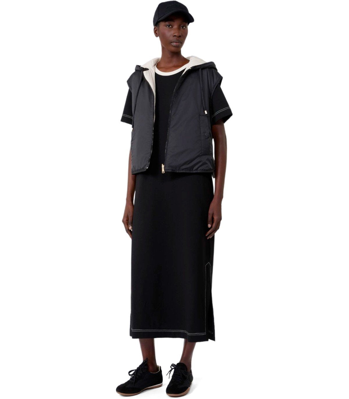 ÄRMELLOSE STEPPJACKE ACCENNI SCHWARZ MAX MARA WEEKEND