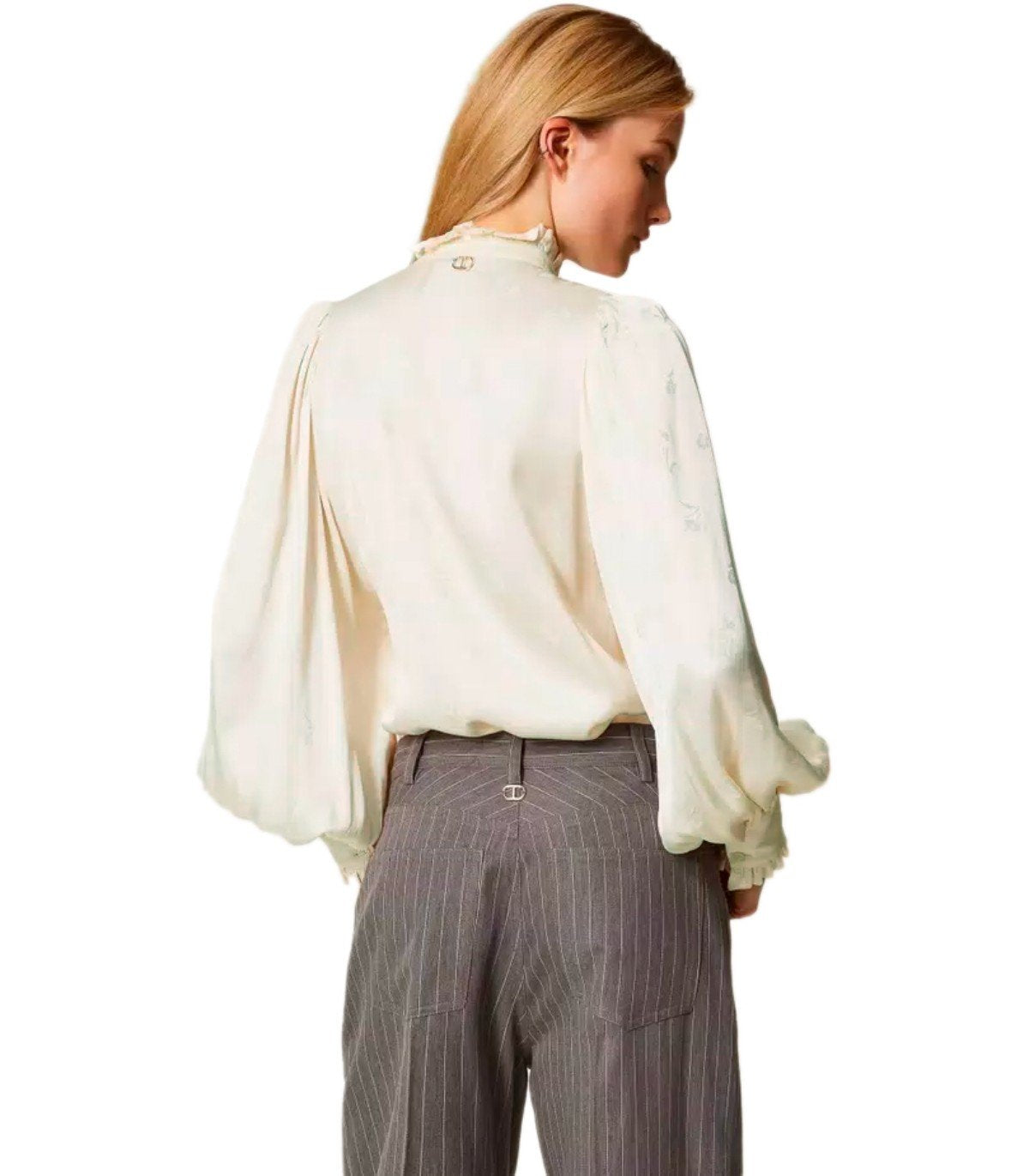 TWINSET CREAM JACQUARD SHIRT