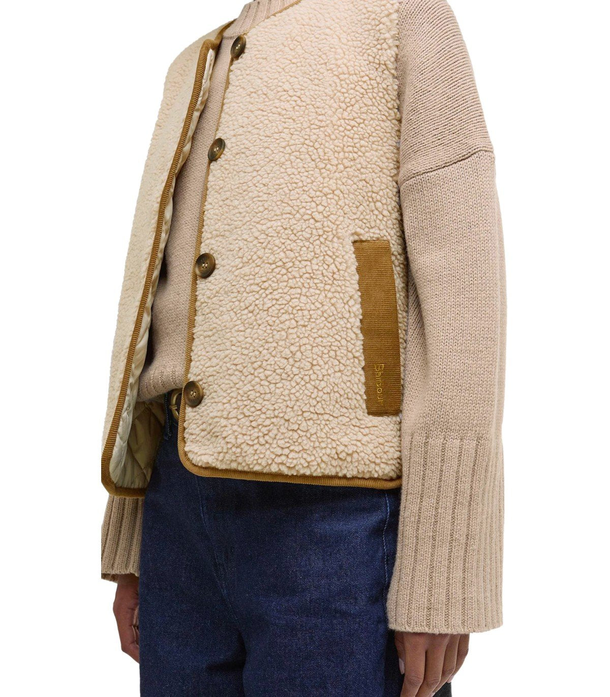 BARBOUR LUCIANA FLEECE NATURAL VEST