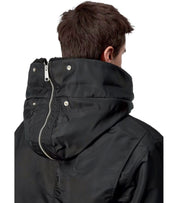 CARHARTT WIP OLTERO BLACK HOODED BOMBER JACKET