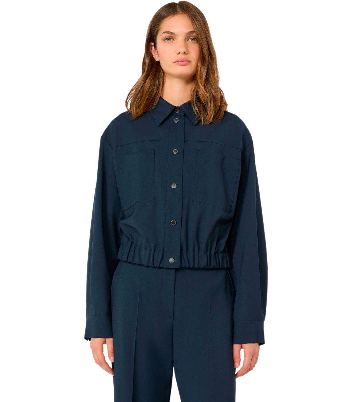 MAX MARA WEEKEND DECANO BLUE SHIRT JACKET