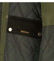 BARBOUR ELSPETH QUILTED GREEN HOODED JACKET