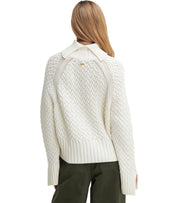 BARBOUR MALTON ECRU TURLENECK SWEATER