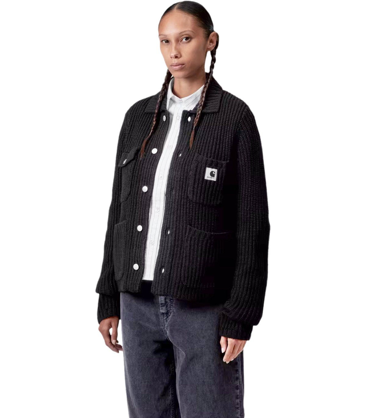 CARHARTT WIP W' MICHIGAN SCHWARZER CARDIGAN