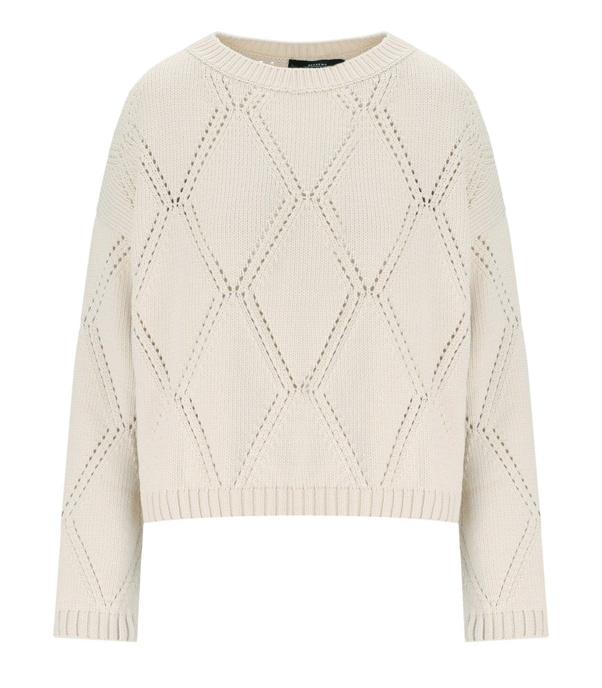 MAGLIA GIROCOLLO ABBOZZI ECRU MAX MARA WEEKEND