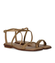 MICHAEL KORS LENA BEIGE PLATTE SANDAAL