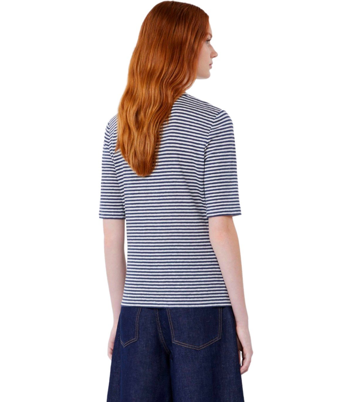 MAX MARA WEEKEND OPZIONE BLUE STRIPED T-SHIRT