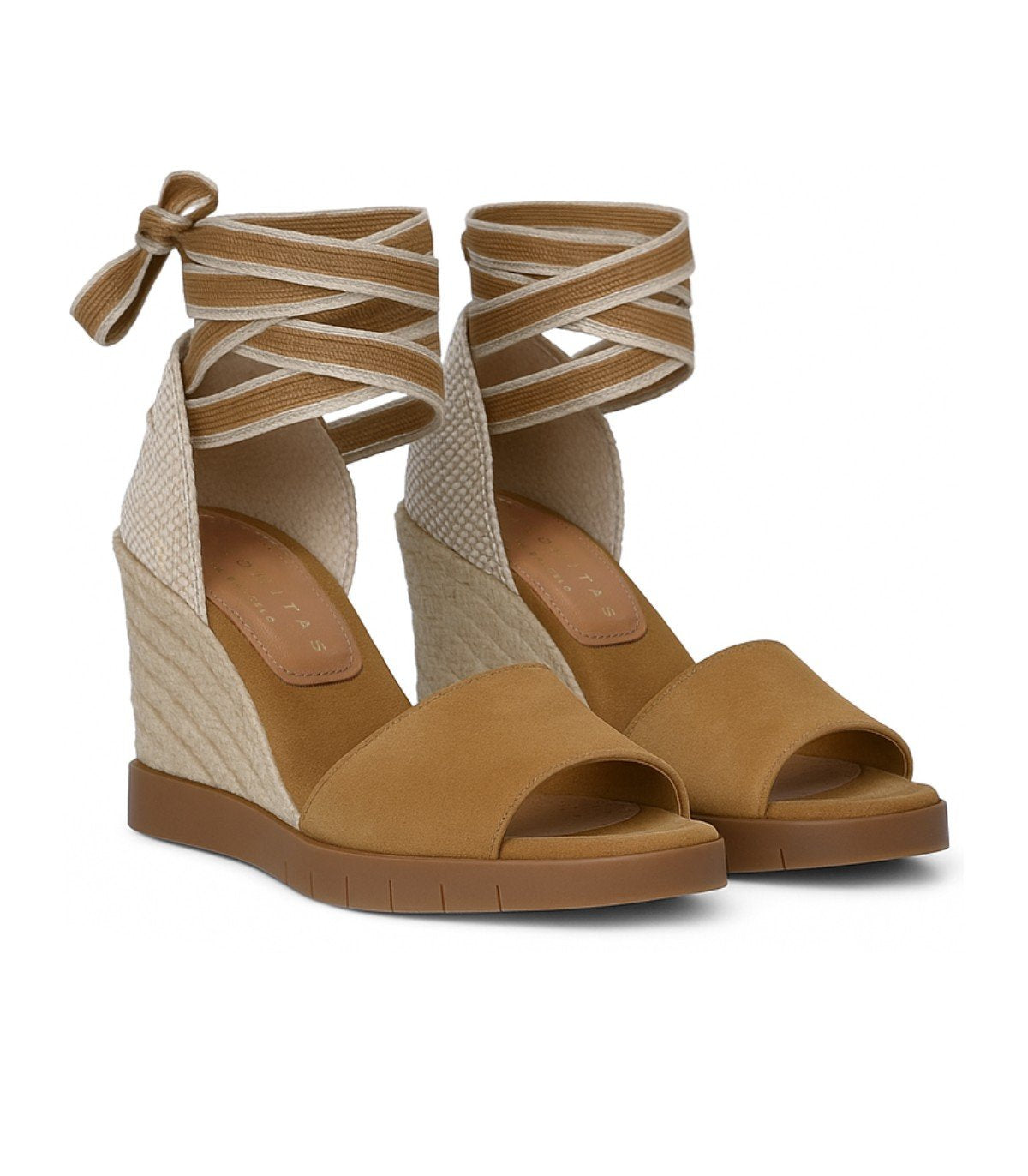 SANDALE ESPADRILLE À SEMELLE COMPENSÉE HEDERA CARAMEL PALOMITAS