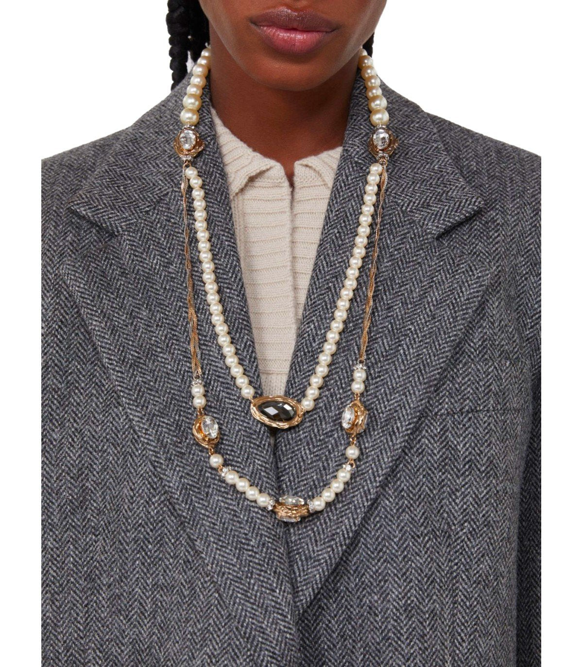 MAX MARA WEEKEND OMBROSA WHITE NECKLACE