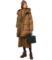MAX MARA WEEKEND ANFORA BROWN HOODED DOWN JACKET