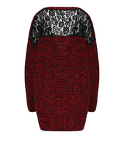 ESSENTIEL ANTWERP INLACE RED CARDIGAN