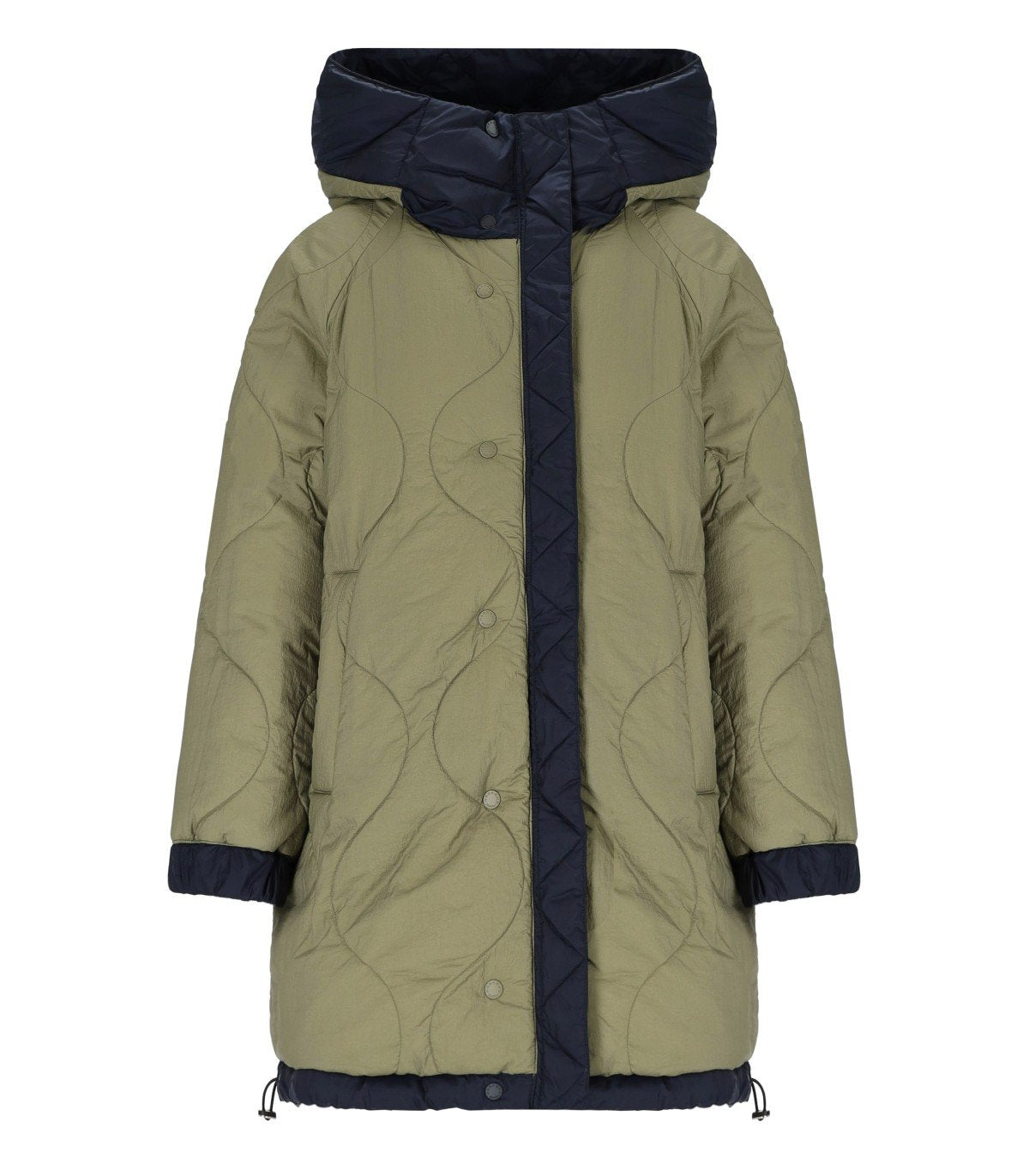MAX MARA WEEKEND ANFORA BLUE REVERSIBLE HOODED DOWN JACKET