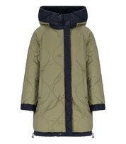 MAX MARA WEEKEND ANFORA BLUE REVERSIBLE HOODED DOWN JACKET