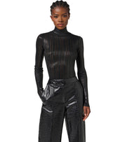 ELISABETTA FRANCHI BLACK TURTLENECK TOP