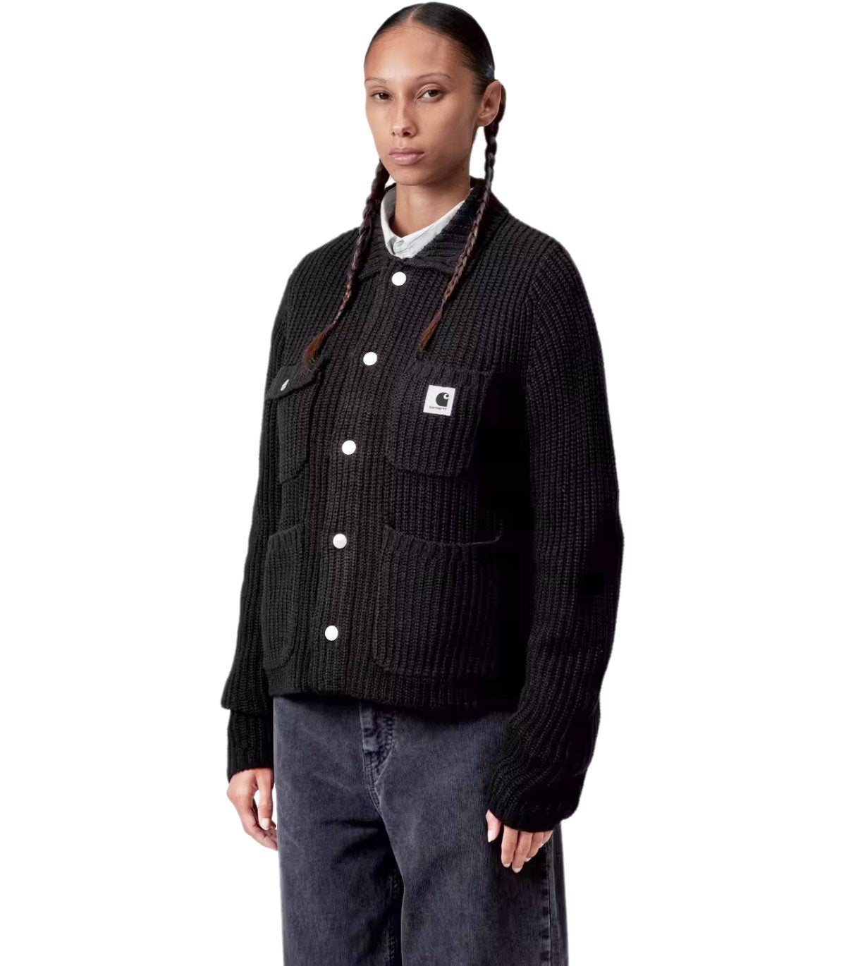 CARHARTT WIP W' MICHIGAN SCHWARZER CARDIGAN