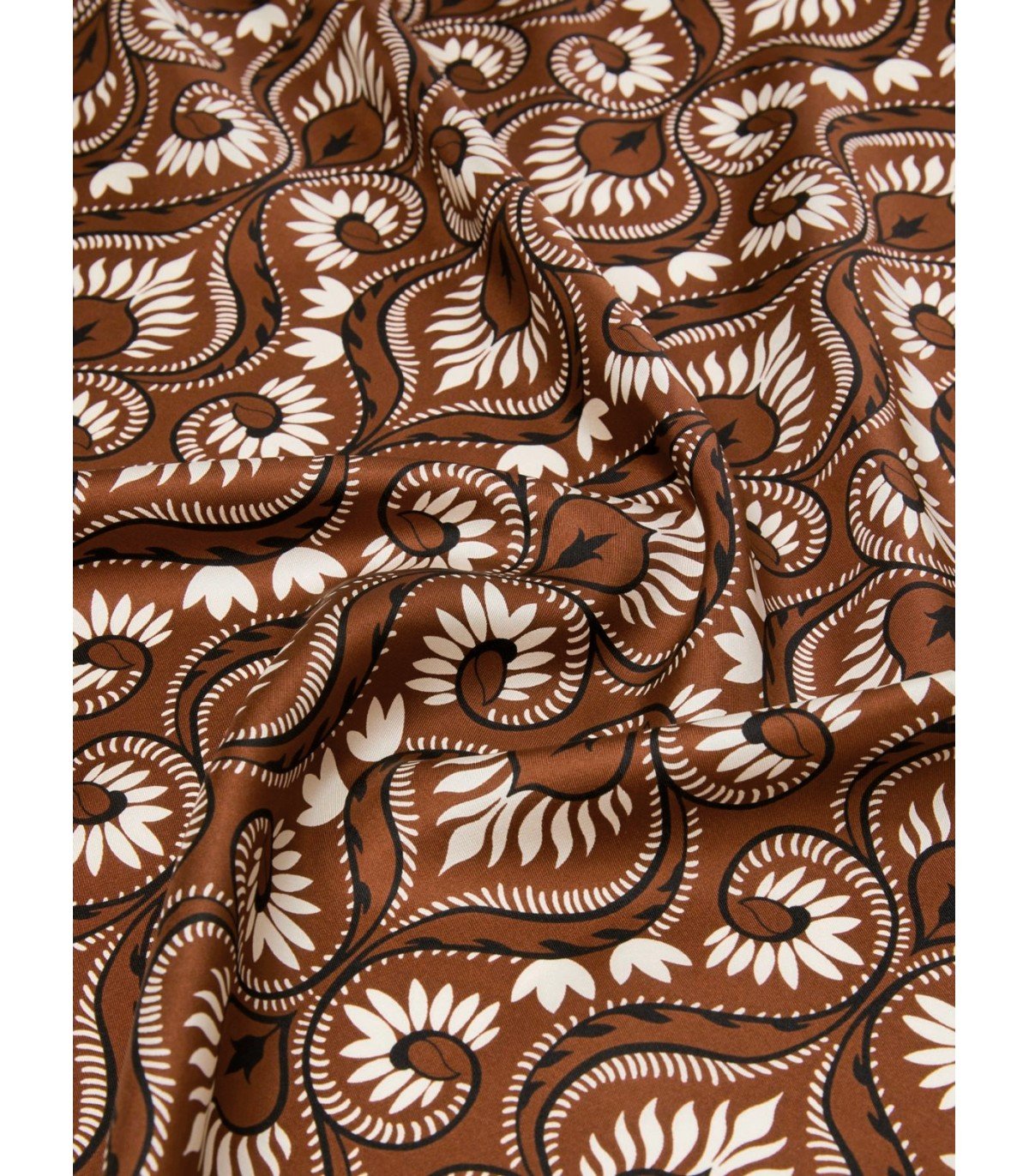 MAX MARA WEEKEND ONESTO BROWN FOULARD SCARF
