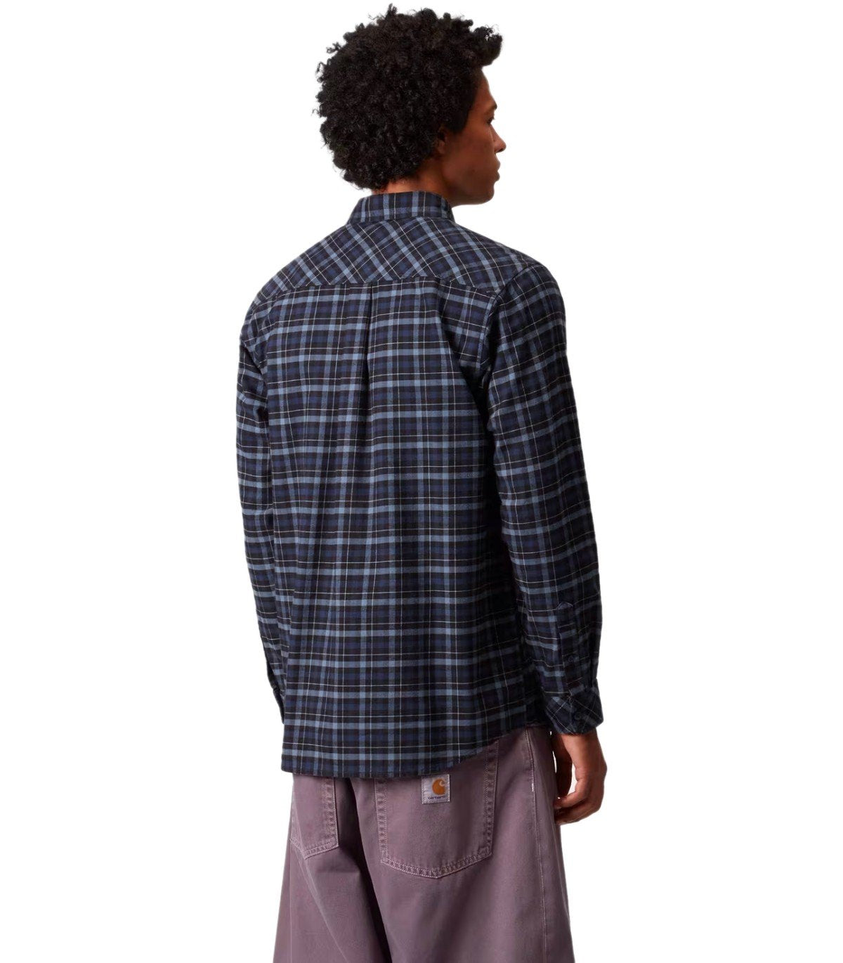 CARHARTT WIP L/S WIDMARK CHECK BLUE SHIRT